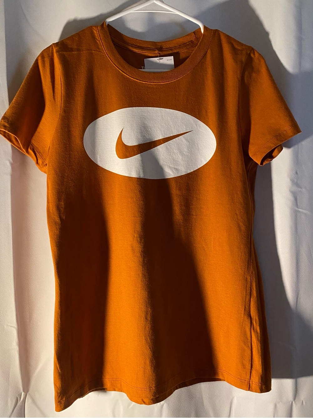 Nike Kids Burnt Orange Short Sleeve Tee with White Logo - Picture 2 of 5